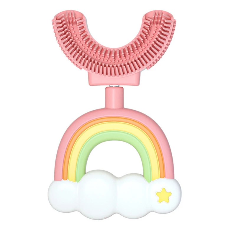 Детская силиконовая Мягкая зубная щетка для детей 360 градусов