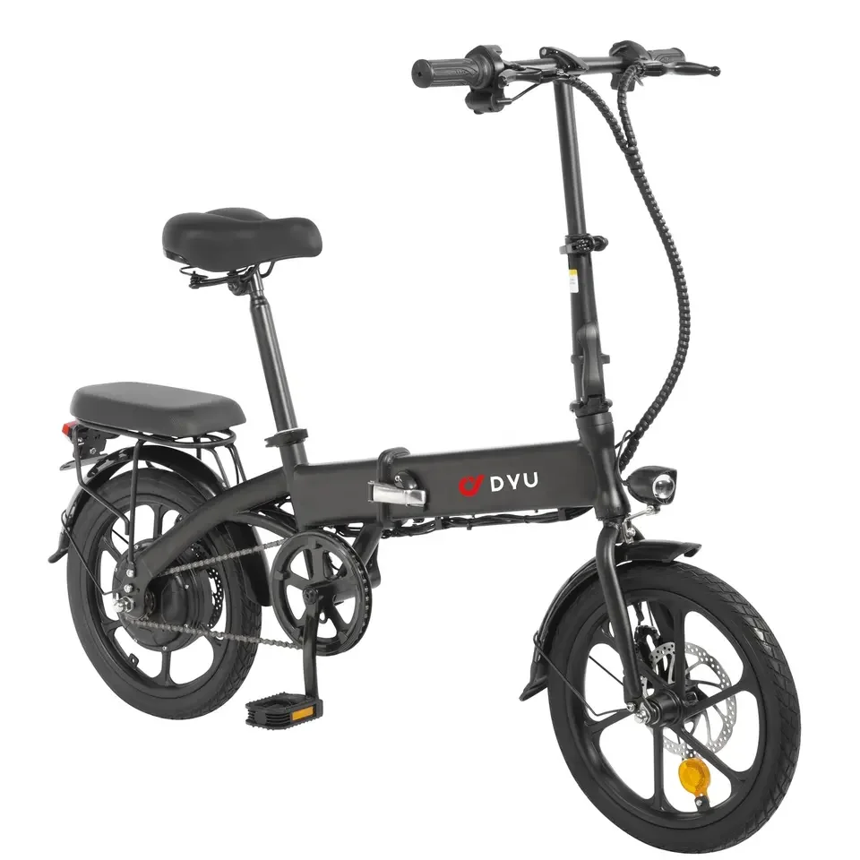 14-inch 36V250W compact folding portable black electric bike electric bicycles for adults