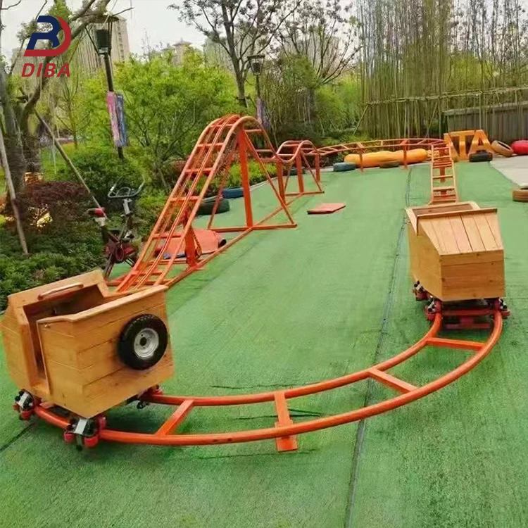 Hot Sale Mini Backyard Spinning Rollercoaster Human Pedal Powered Roller Coaster For Kids