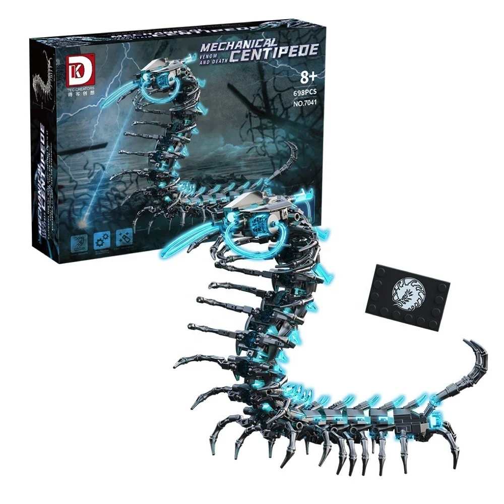 Hot Sale Mechanical Centipede Building Set 698 Pieces Blocks Model Construction Educational Toys For Room Decor Kids Gift