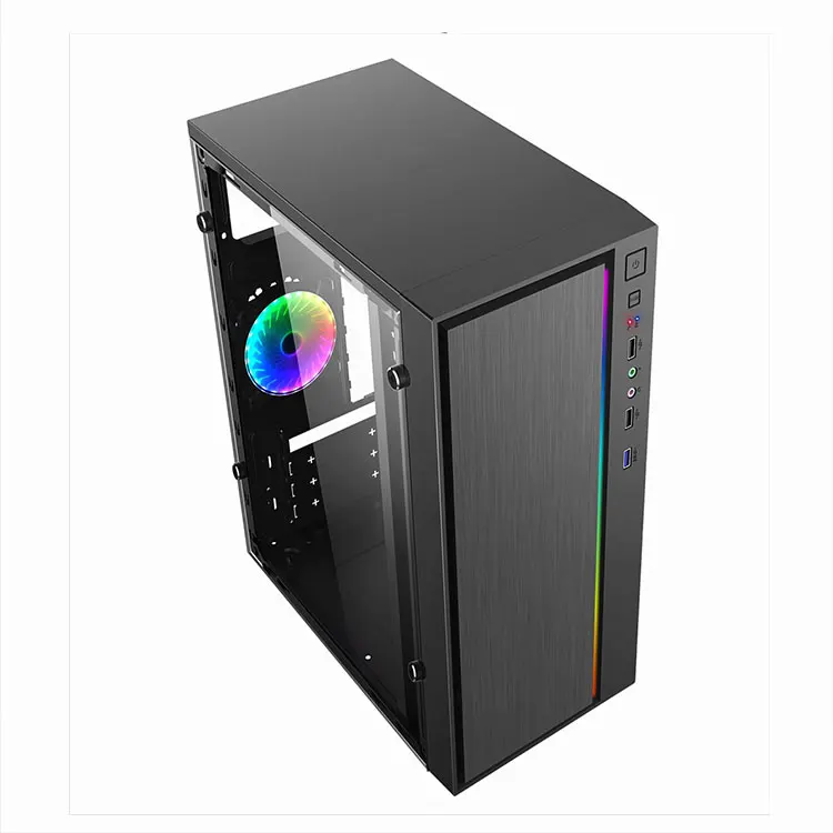 Bulk Atx Pc Plexiglass Horizontal Cooled Cpu Cabinet Computer Case Pc Chassis Middle Tower Game  Box