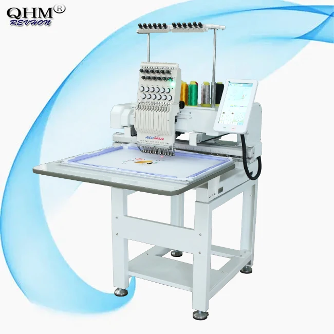 QHM China Promaker Single Head 600*400 Computer 3D flat/cap Embroidery Machine