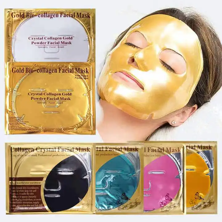Hot sale 24k gold bio collagen crystal facial mask golden collagen face mask