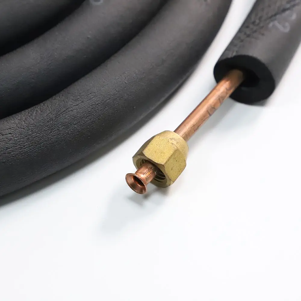 HVAC 50ft Copper Pipe  Line Set Insulated Copper Tubes Copper Pair Coils  15m  for Air Conditioner