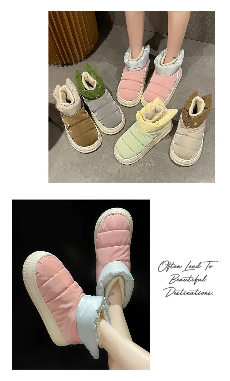 Hot sale warm imitated fur snow boots home bedroom women boots for women