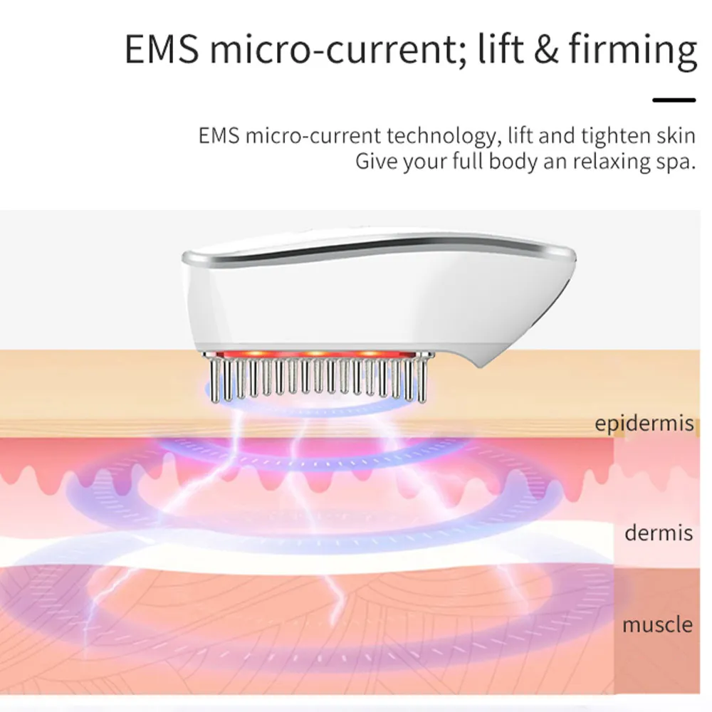 Multifunctional Hair Scalp Brush Massage RF Ems Photon Beauty Device Eco Friendly Hair Comb Brush