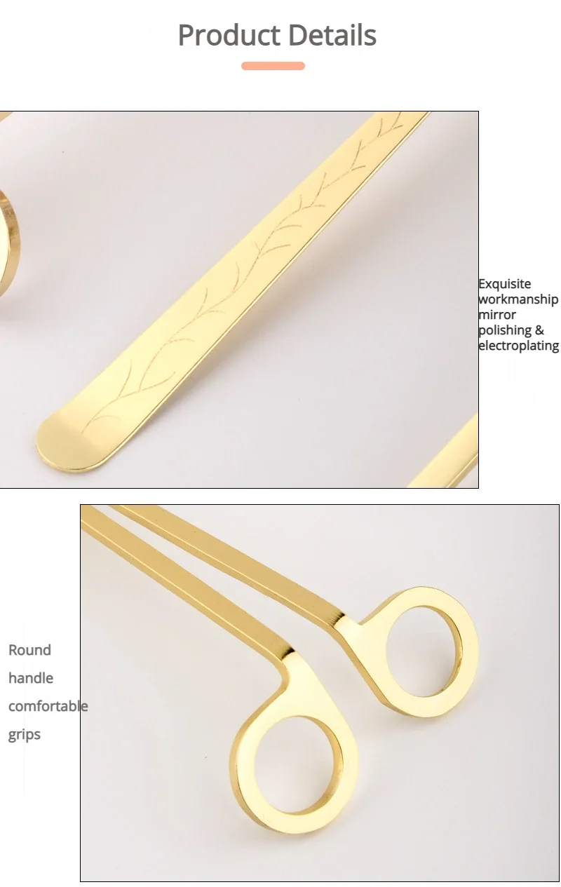 Engraved Stainless Steel Wholesale Bulk Custom Lighter Snuffer Black Candle Tool Wick Trimmer