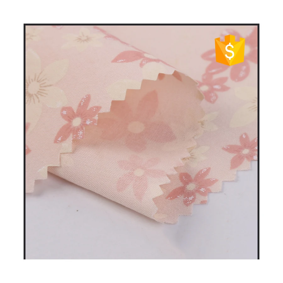 High quality 100% rayon 45S plain weave fabric Cherry blossoms printed fabric for dress
