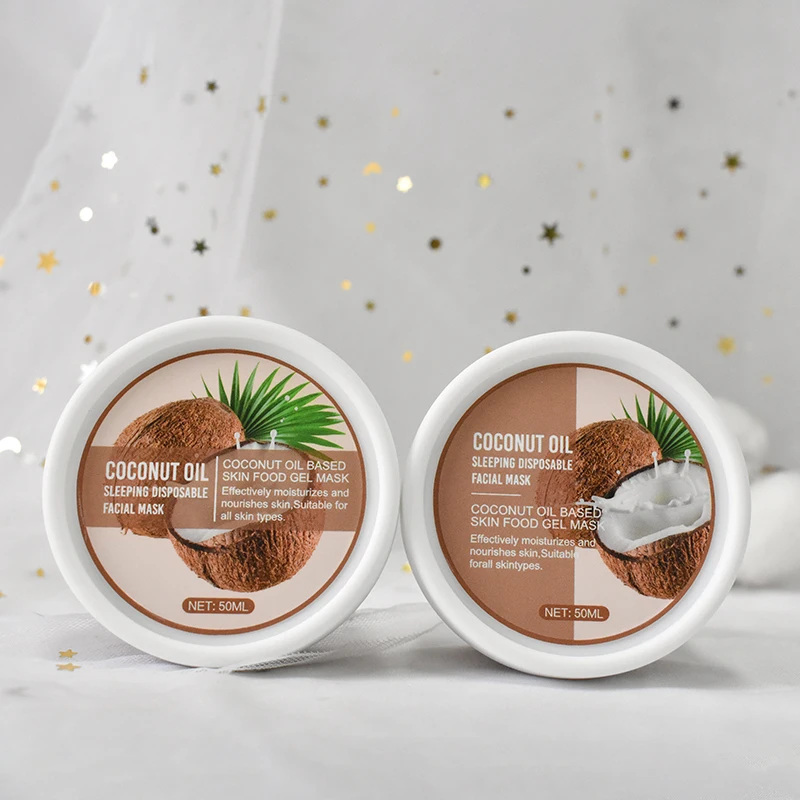 OEM Coconut oil Aloe vera Sleeping Face eye Mask jelly Overnight sleep use