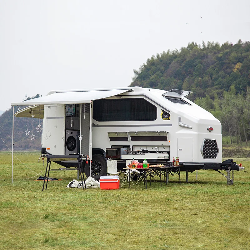 Favourite 4 Meters All-weather Caravan 4X4 Trailer Overland Motorhomes For Sale Electric Connector