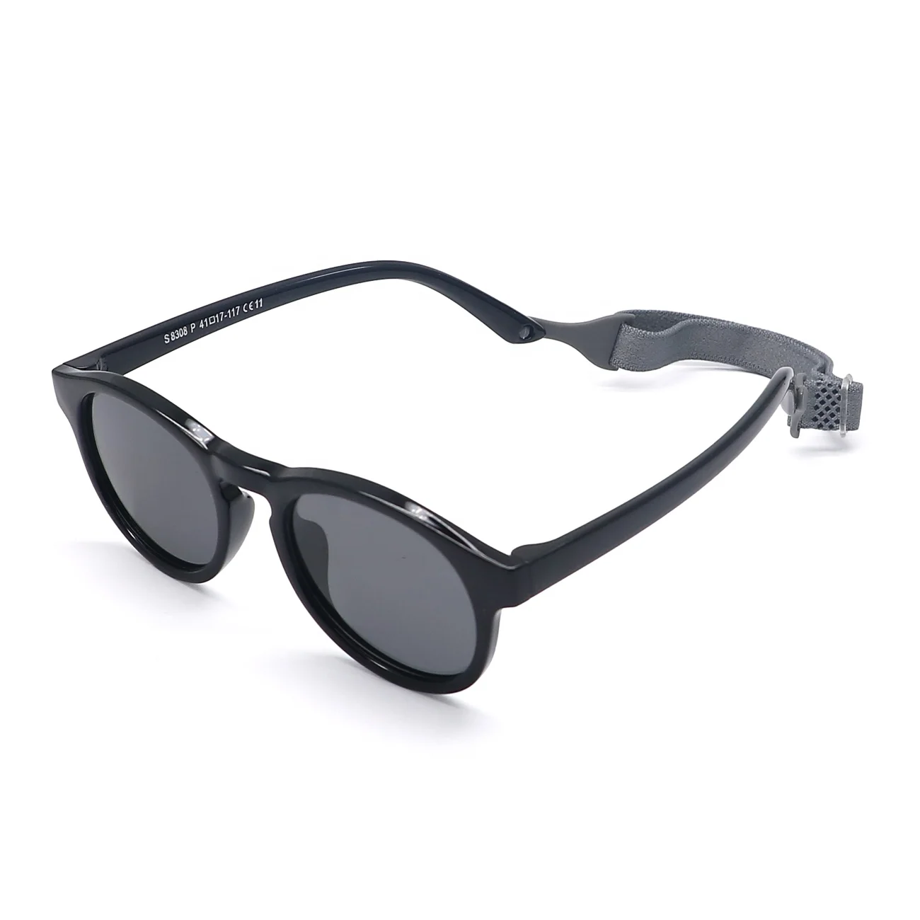 Высокое качество От 0 до 3 лет ТПИ детские солнцезащитные очки поляризованные с гибким круглым безопасный мягкий изготовленным на заказ логосом для маленьких мальчиков и девочек Солнцезащитные ремешком