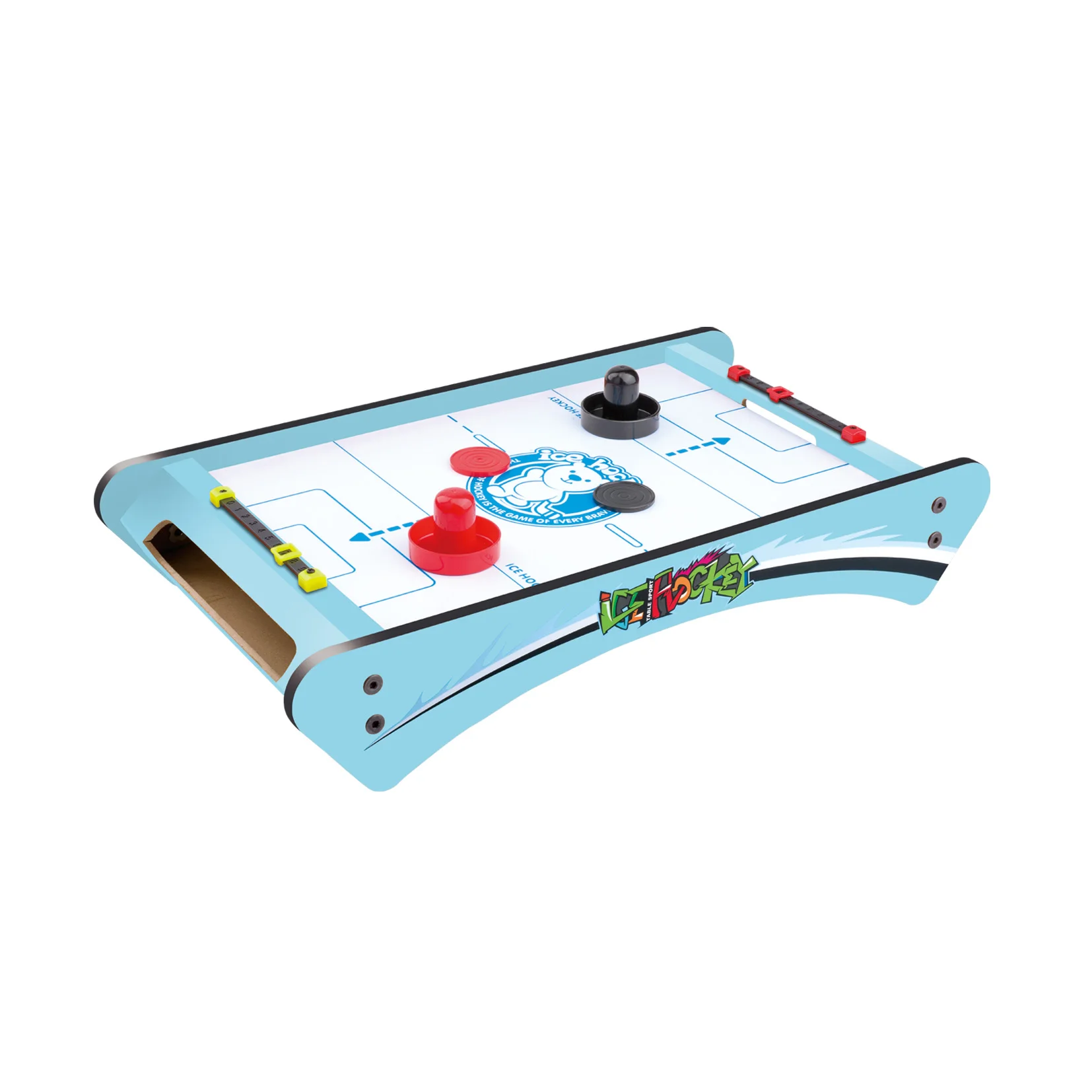 Popular indoor sport game mini wooden ice hockey table game air hockey for children family