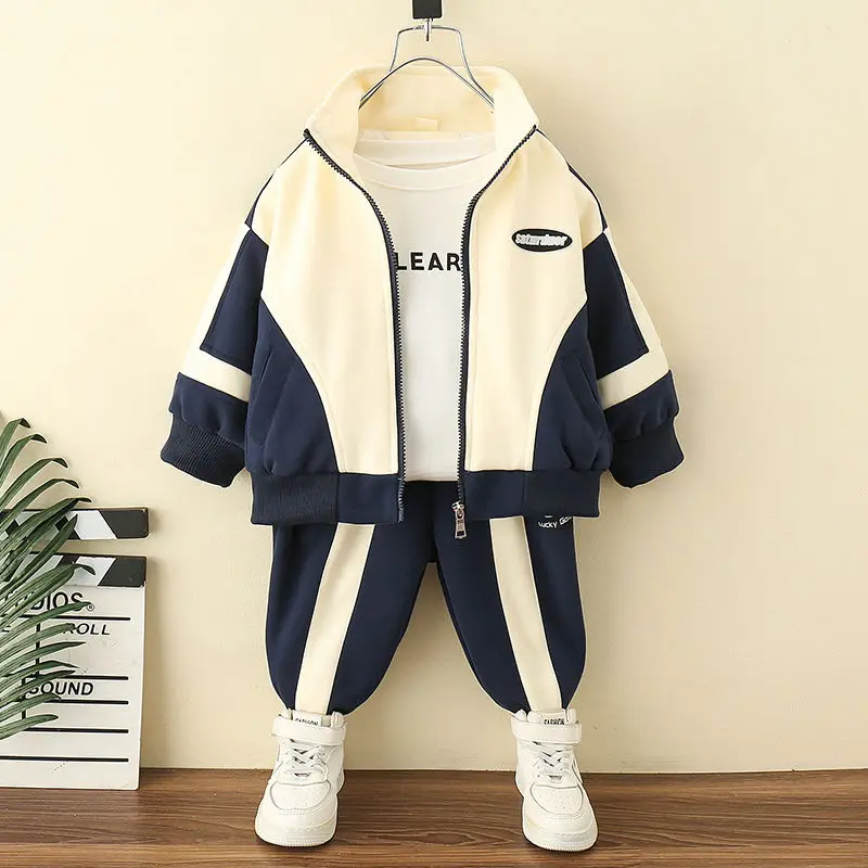 Cool high quality 2 pieces kids boys clothes set fall 3 to 5 years
