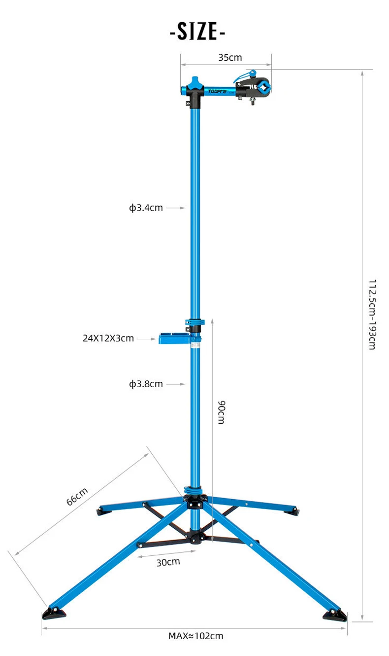 Adjustable TOOPRE Bicycle Repair Stand Foldable MTB Road Bicycle Maintenance Rack With Tools