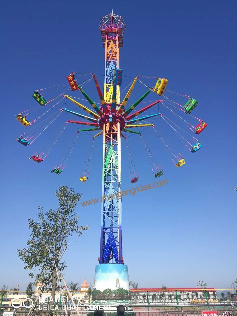 Attraction playground amusement park equipment swing flying chair rides flying tower