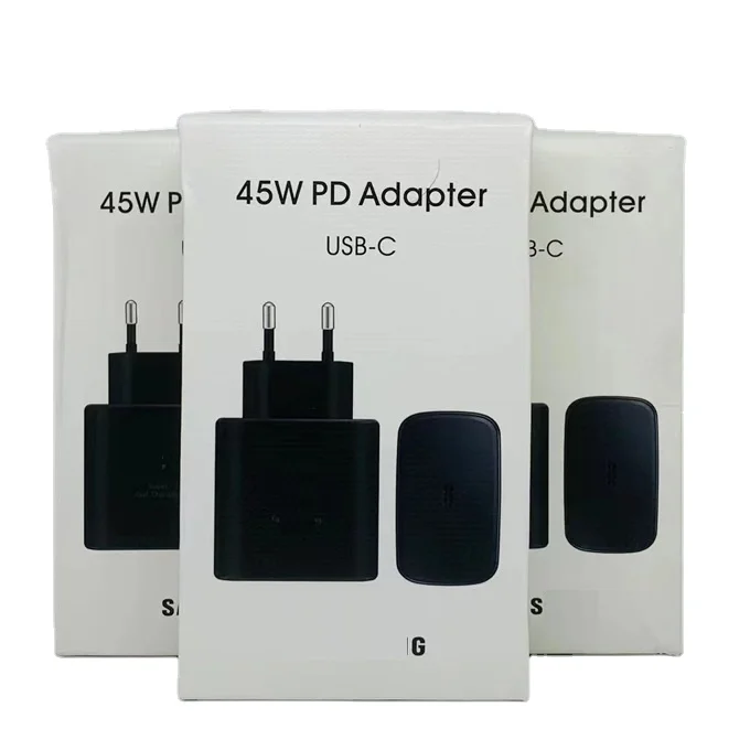 45 Вт USB-C супер быстрая зарядка настенное зарядное устройство-черном цвете для Samsung Galaxy S20/S21/S10/S10 супер быстрое зарядное устройство для iPhone