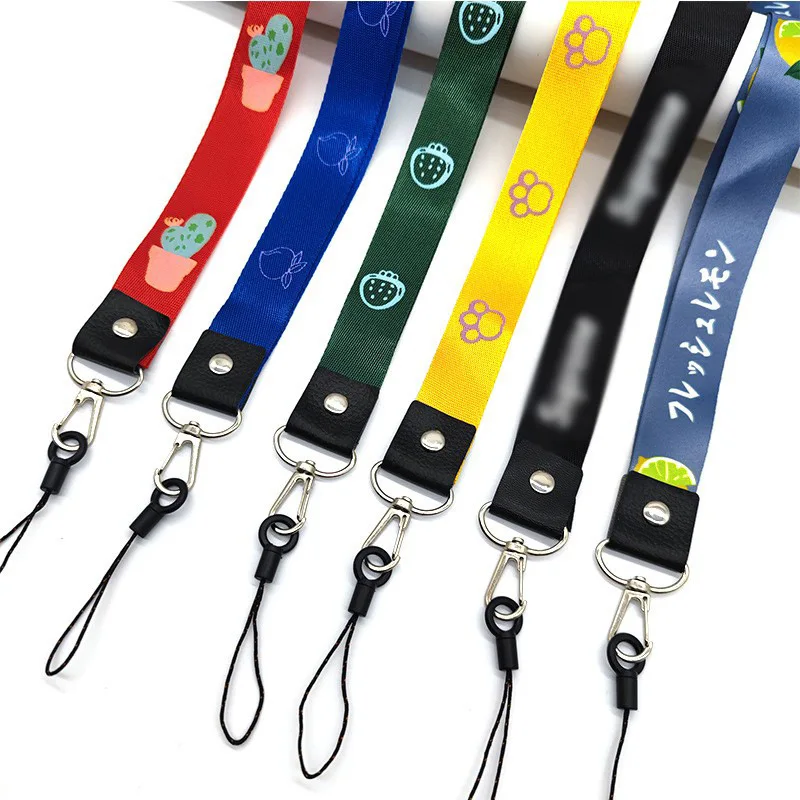 Wholesale Stylish Polyester Lanyard Custom Short Phone Strap USB Card Holder Keychain Wrist Anti-Loss Easy to Carry