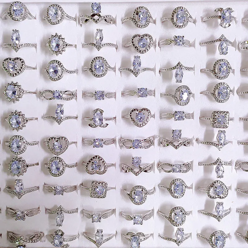 mixed orders color retaining Korea alloy crystal napkin rings fashionable zircon ring