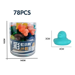 Цветные детские игрушки с подсчетом, утка, динозавр, модель животного, цветное познавательное учебное пособие Монтессори, Игрушки для раннего обучения