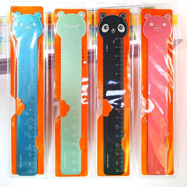 Small Metal Stainless Steel Digital Pd Ruler 30Cm Custom Cute Cartoon Ruler