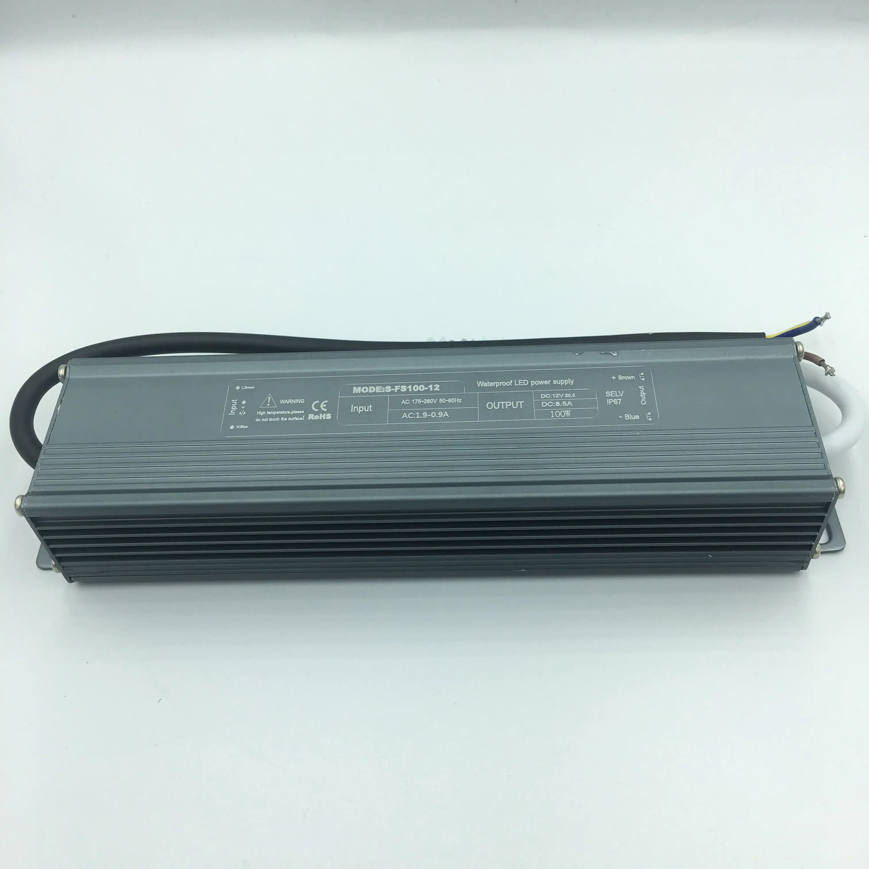 12 В 24 В постоянного тока, водонепроницаемый IP67 65 66 светодиодный драйвер, трансформатор питания 100 Вт для светодиодной лампы