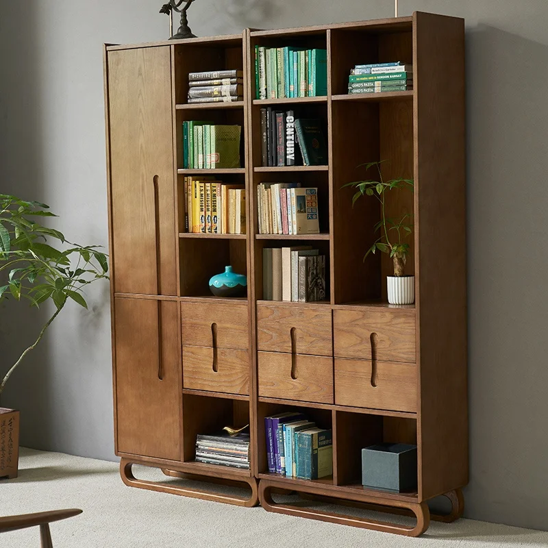 Retro Home Furniture Wood Shelving Rack Decorating Bookshelf Bookcase