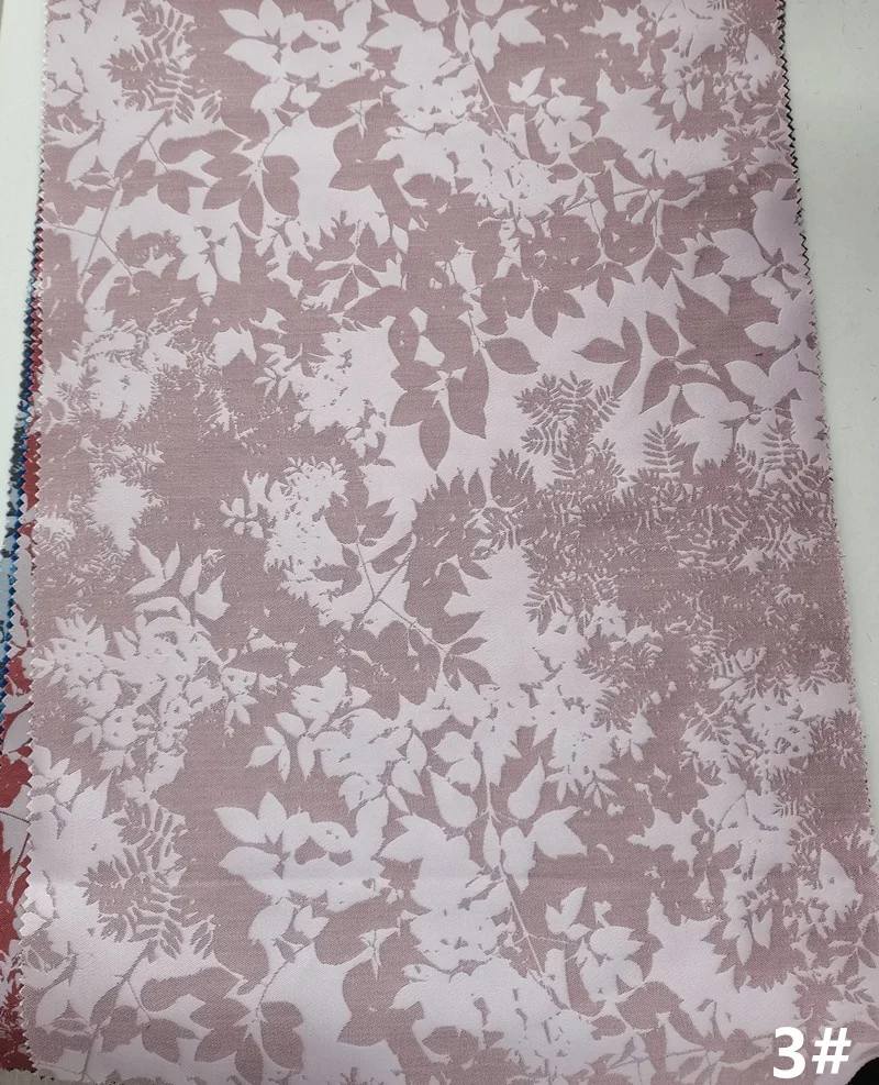174gsm polyester rayon floral brocade woven clothing fabrics