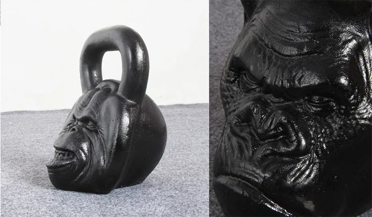 Monkey head kettlebell with face