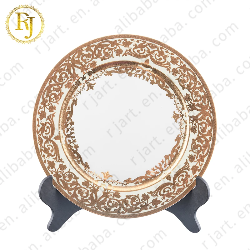 High-End Hotel Moslem Villa Decoration Kazak Skidki Chinni Idishlar Posuda Dinner Set Dinnerware Ceramic Dinnerware Sets Luxury