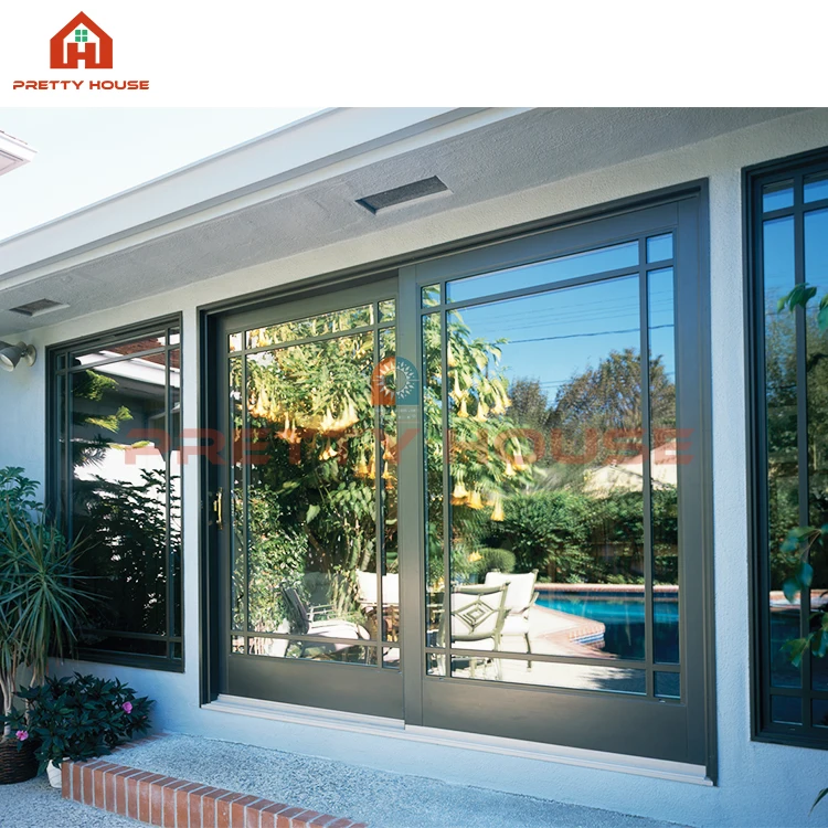 Philippines price 12 foot sound proof free sample aluminum sliding glass door