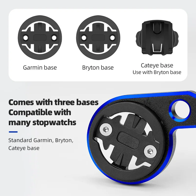 Bicycle Light Holder Aluminum Bike Lamp Bracket Adjustable Bicycle Computer Mount Holder for Garmin Gopro