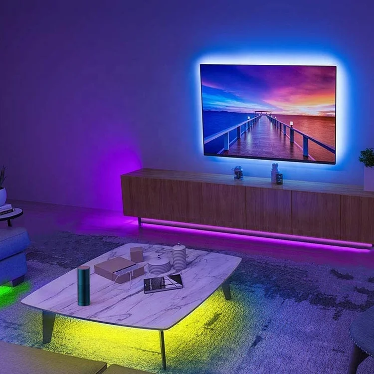 2021 в наличии RGB с регулируемой яркостью симфония USB RF светодиодные полосы света пультом дистанционного управления для дома и наши