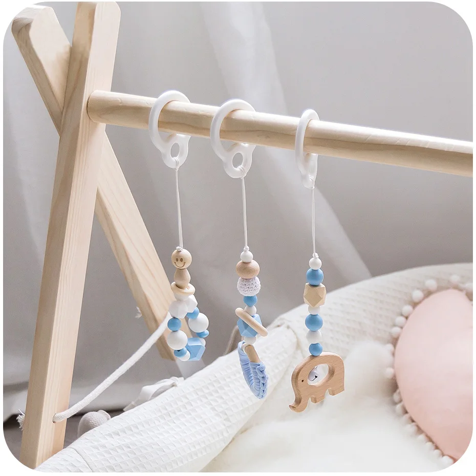 Hanging Teething Baby Plastic Teether Ring Toy Link Hook Rattle Loops Round Connecting Rings For Car Seat Stroller Accessory