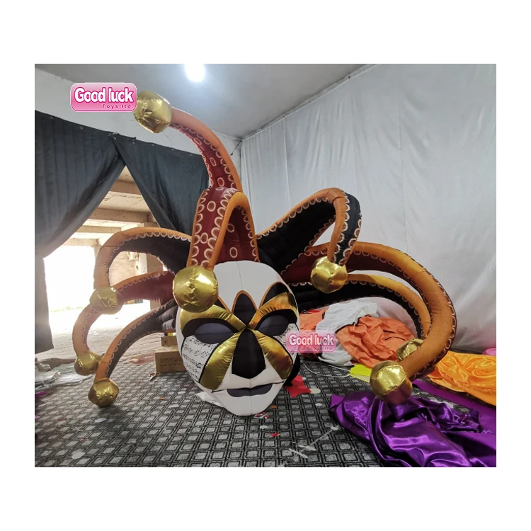 Inflatable Advertising Halloween Blow Up Decoration Venetian Masquerade Party Mask Inflatable Clown Head Inflatable Clown Mask