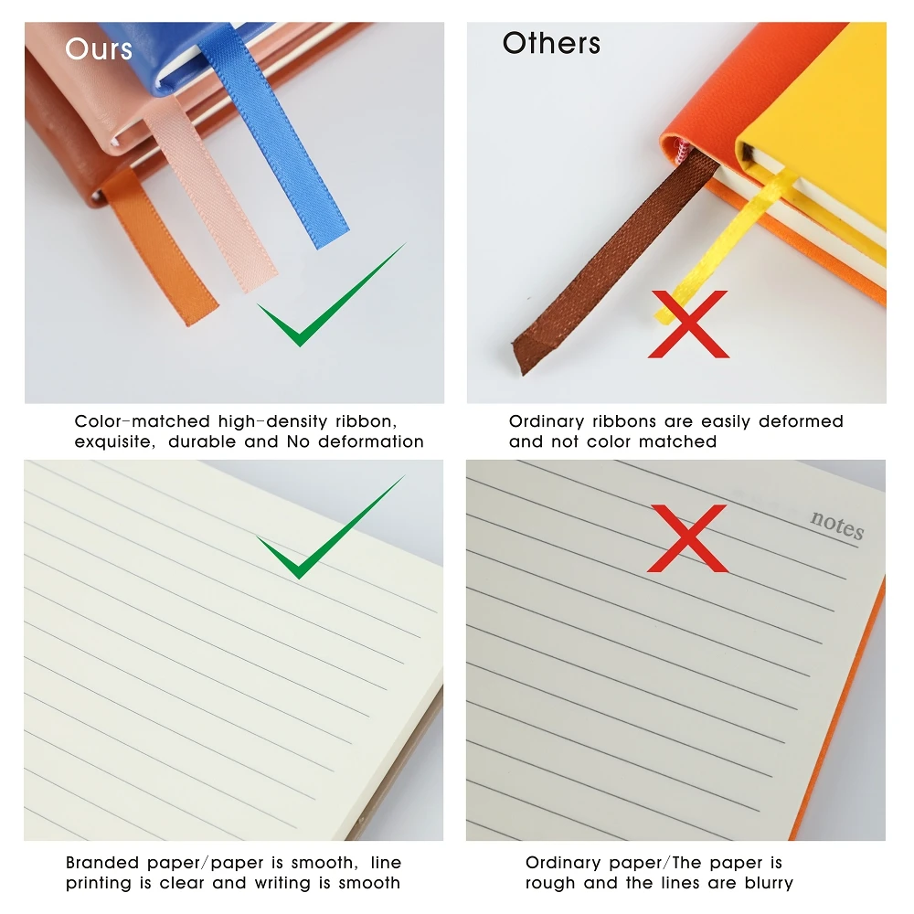 2024 Promotion Cheap A5 Office Composition Printing PU Leather Cover Journal Diary Planner Notebook Fast Shipping