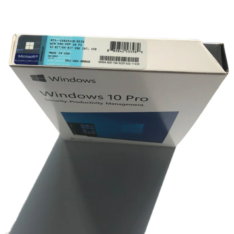Выгодная цена Microsoft Wins 10 профессиональная розничная упаковка 64 бита USB флеш-накопитель компьютерное программное обеспечение доставка