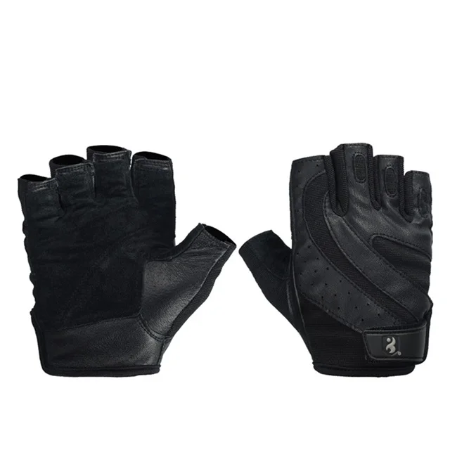 Fashion half finger body building training leather gym weight lifting  gloves