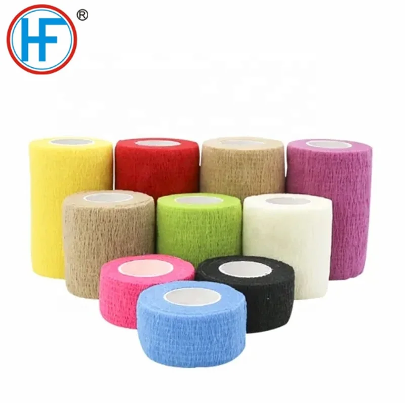Factory Manufacturer No Woven Sweat Absorbing Self-adhesive Elastic Cohesive Bandage