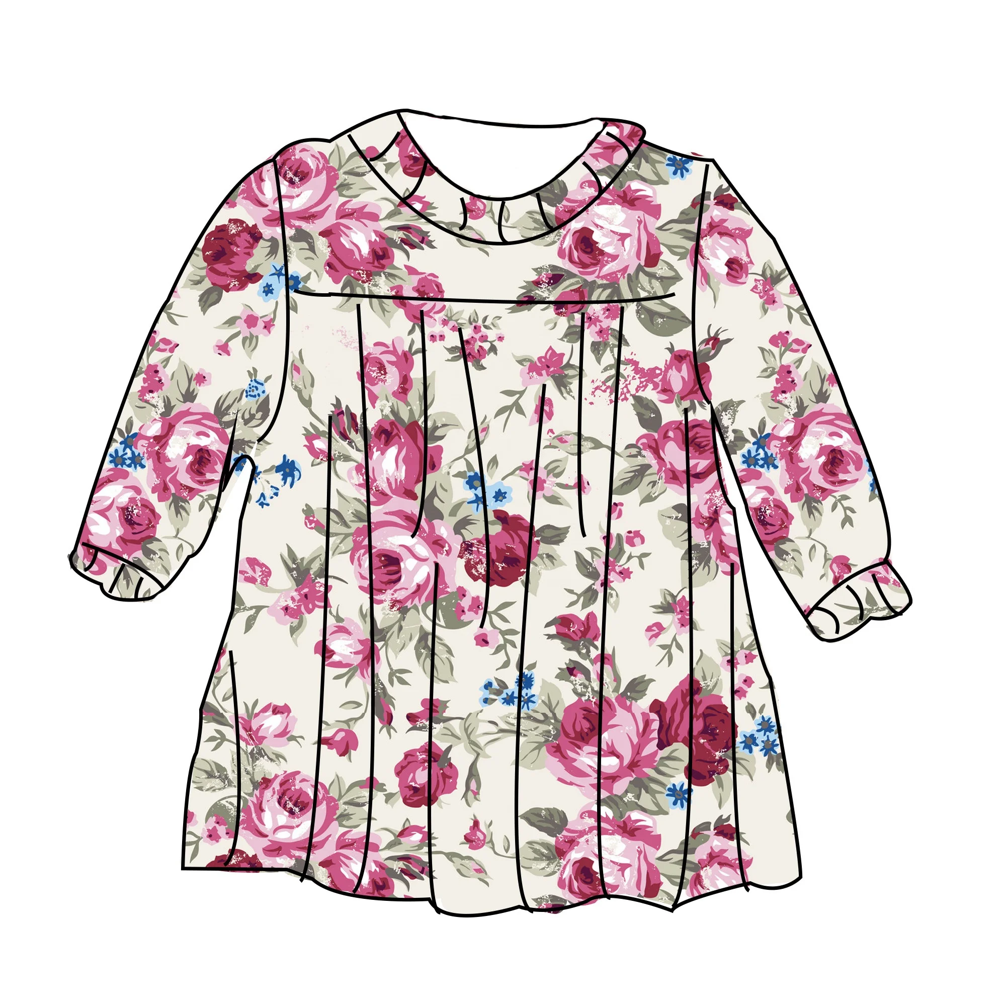 baby girls fashion short long sleeves dress children clothing kids clothes for 12 years old order smocked dresses for girls