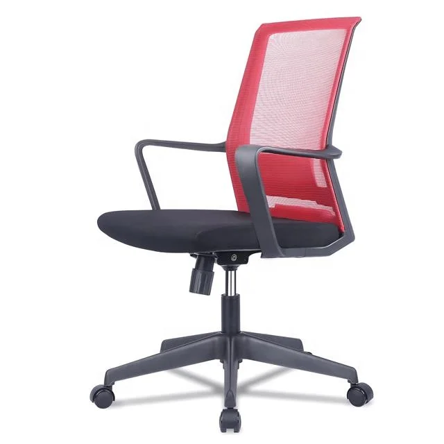 
Wholesale Mid Mesh Back Nylon Base Staff Visitor Guest Reception Office Chair with Fixed Armrest 