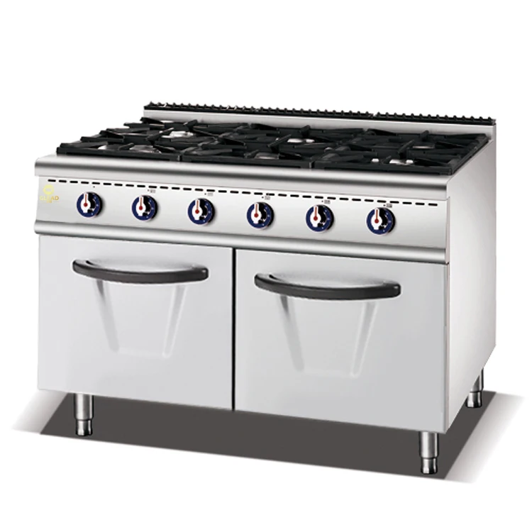 Electric Oven 6 Burner Gas Range Stoves With Griddle Six Burner Stove with Cabinet