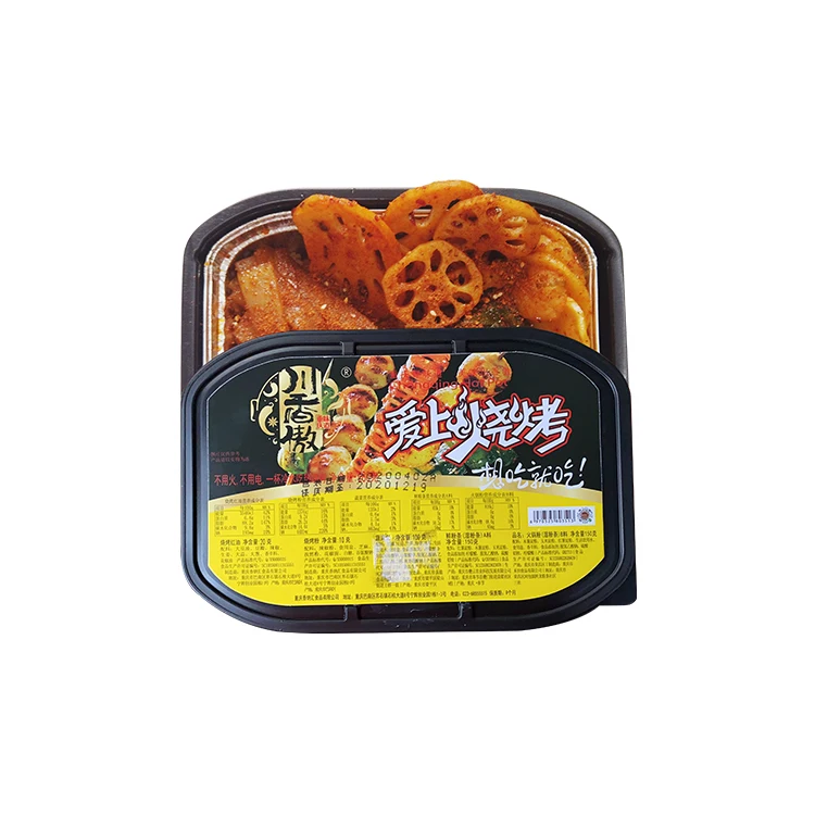 Удобная и вкусная еда портативная пряная самонагревающаяся длинная коробка для барбекю