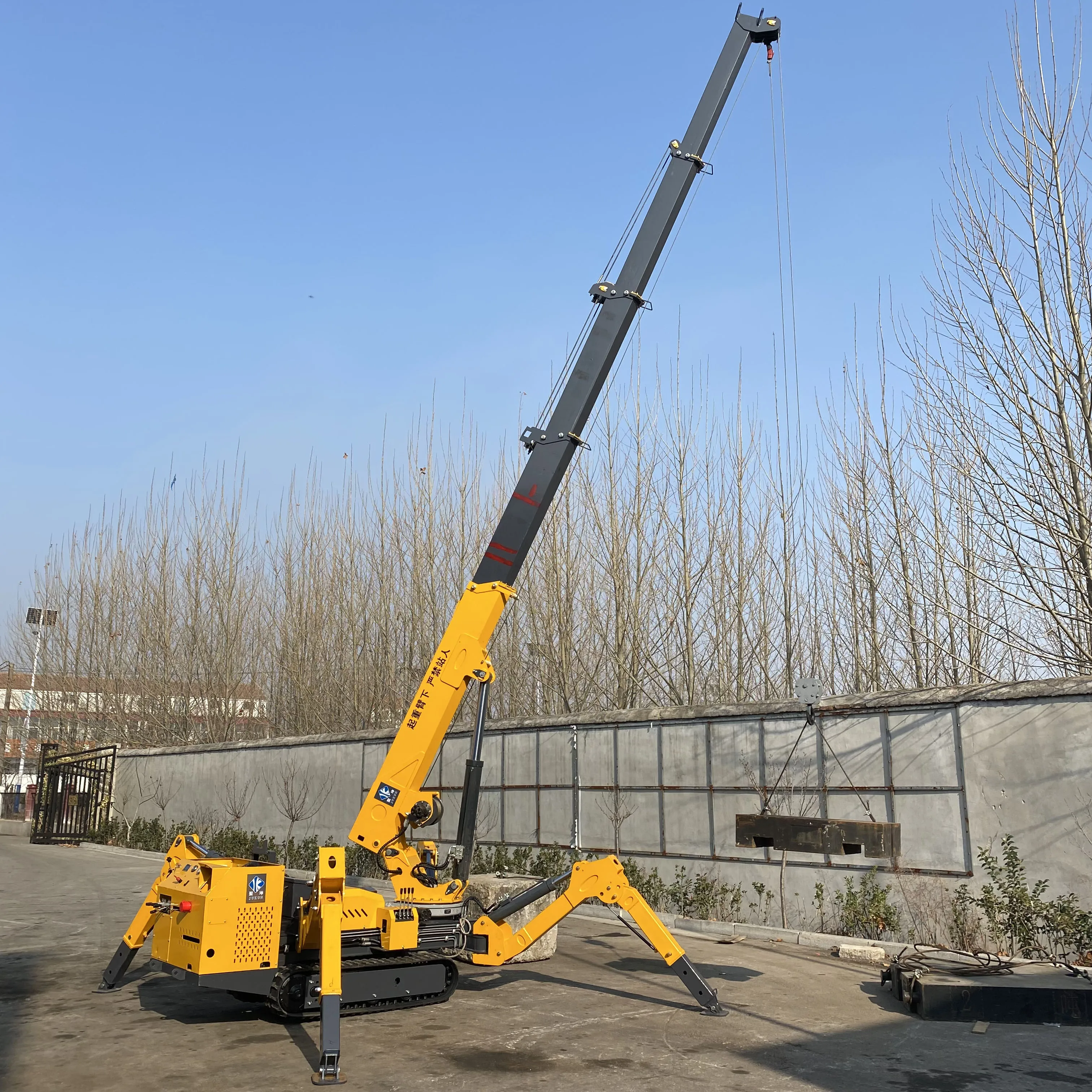 Portable 3T Mini Spider Crane Small Mobile Hydraulic Lifting Crane for Construction and Farm with Pump as Core Component