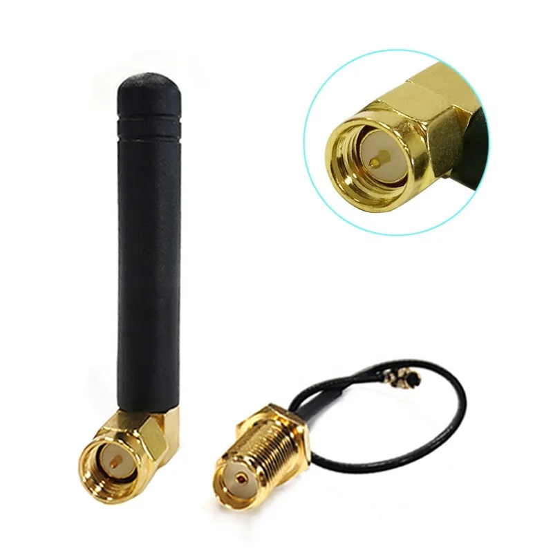 2.4G LTE Dual Rubber Duck Antenna 2dBi 2.4Ghz Wifi Antenna With SMA Male Connector