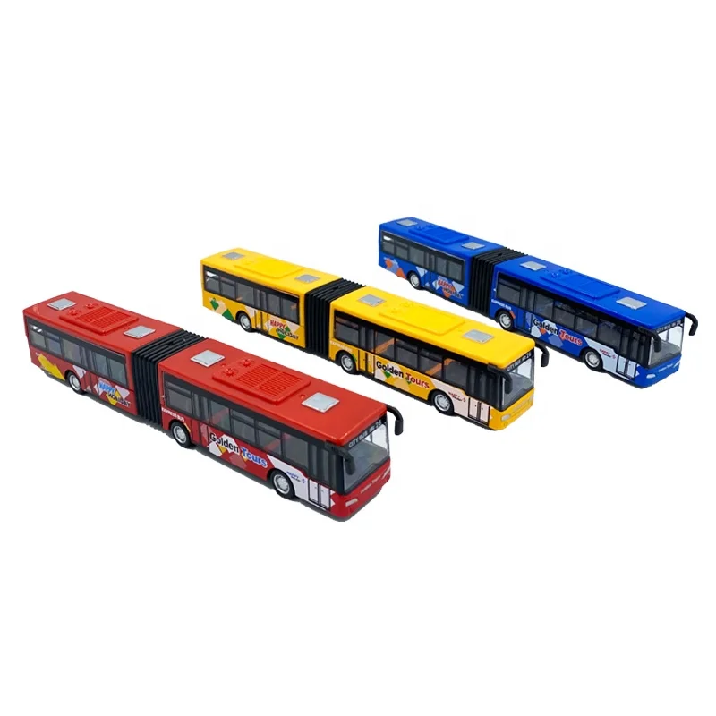 Hot Sale Kids Educational Bus Scale 1:48 Cheap Mini Alloy Pull Back Slide Die Cast Toy Car Model