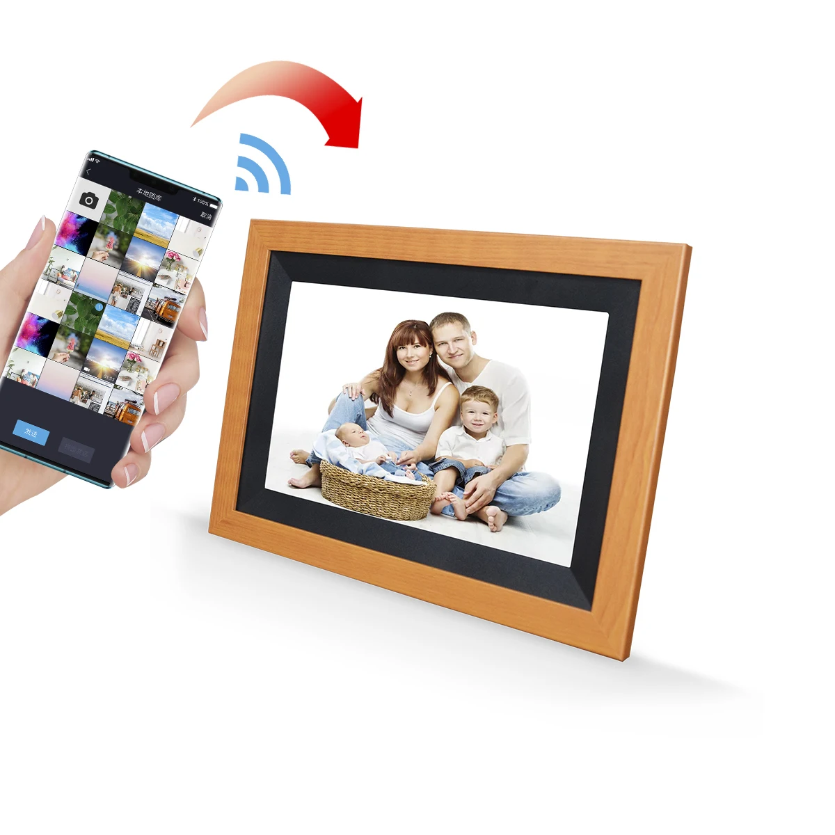 10.1 inch IPS Touch Screen Smart Digital Picture Frame  Digital Photo Frame  Share Photos/Videos with frameo