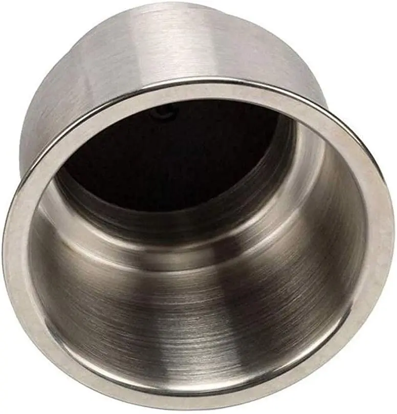 Cup Holder Cup Drink Holders Brushed Bottle Holders Sliver Stainless Steel Camping Metal Insert 2 Pack Round 500pcs Minimalist