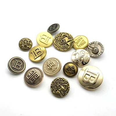 Wholesale Price Coats Antiquated Metal Snap Fastener Shank Button Garment Sewing Buttons For Clothing