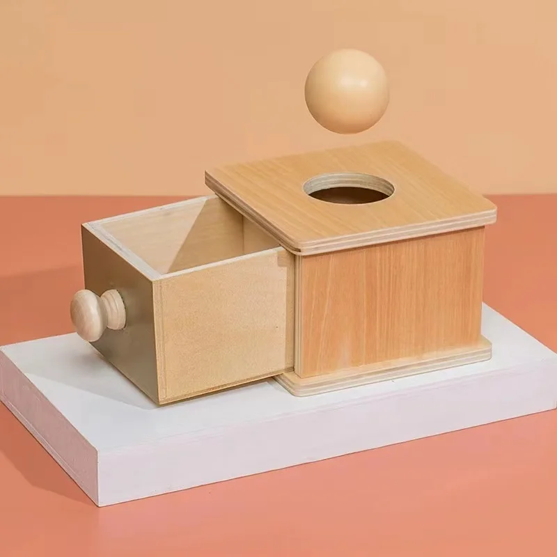 Montessori Spinning Wooden Musical Rainbow Drum With Bell Kids Educational