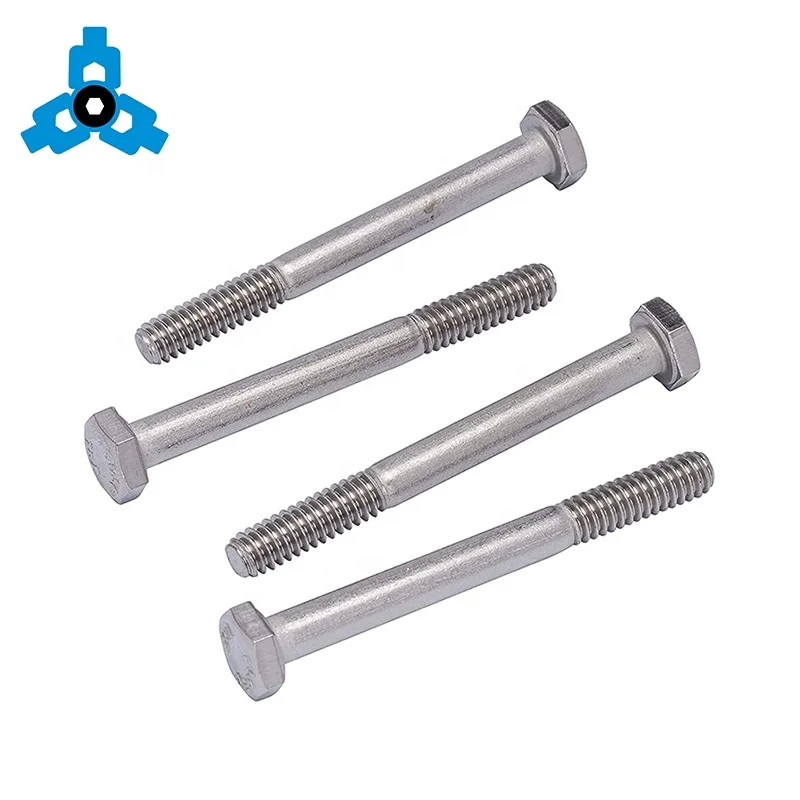 DIN931 Hex Head Bolt Stainless Steel Half Thread OEM Stock Support